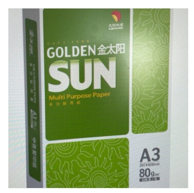 金太阳/GOLDENSUN A380g 复印纸 A3 80g/A3/500张/5包/箱
